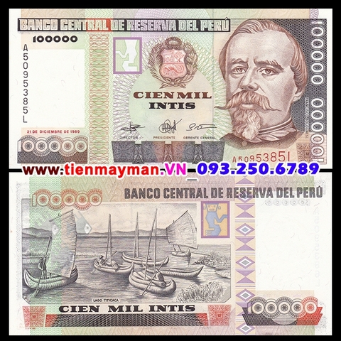 Peru 100000 Intis 1989 UNC