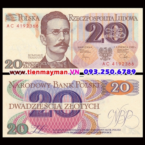 Poland -Ba Lan 20 Zlotych 1992 UNC