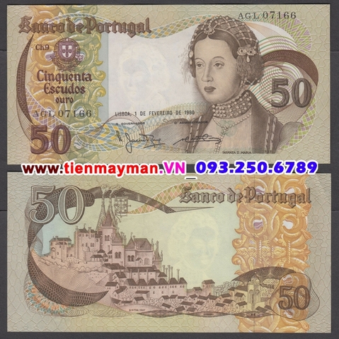 Portugal - Bồ Đào Nha 50 Escudos 1980 UNC