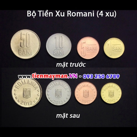 Bộ tiền xu Romania 4 xu