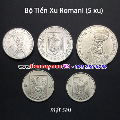 Bộ tiền xu Romania 5 xu