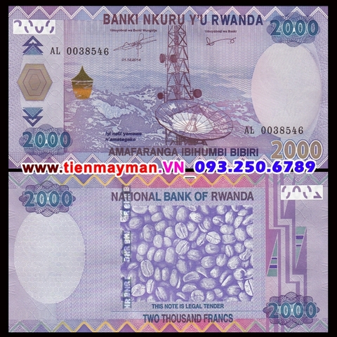 Rwanda 2000 Francs 2007 UNC