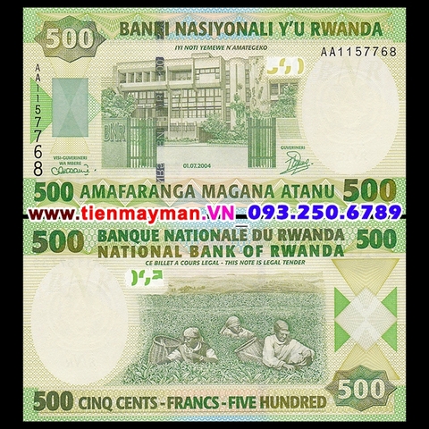 Rwanda 500 Francs 2008 UNC