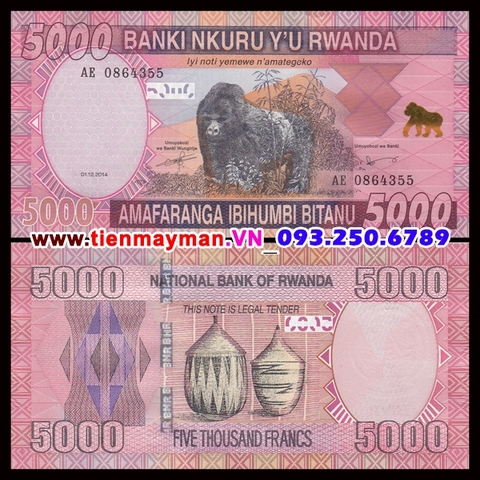 Rwanda 5000 Francs 2009 UNC