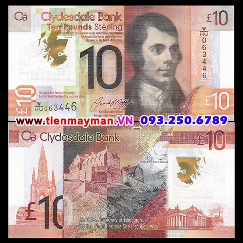 Scotland 10 Pound 2017 Clydesdale Bank