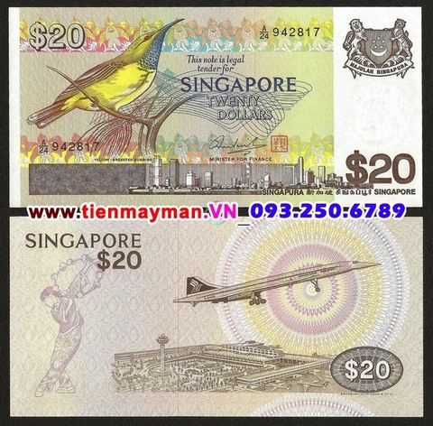 Singapore 20 Dollar 1979 UNC