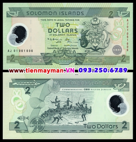 Solomon 2 Dollar 2001 UNC polymer