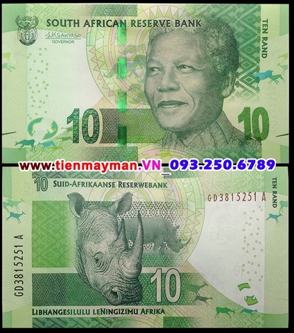 South Africa - Nam Phi 10 Rand 2012 UNC