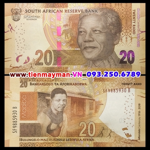 South Africa -Nam Phi 20 Rand 2018 UNC