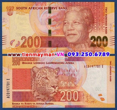 South Africa - Nam Phi 200 Rand 2012 UNC