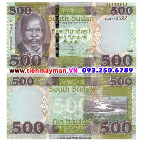 South Sudan 500 Pound 2018 UNC