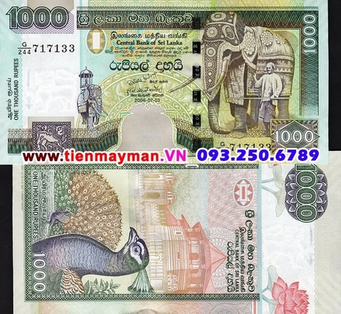 Sri Lanka 1000 Rupees 2006 UNC