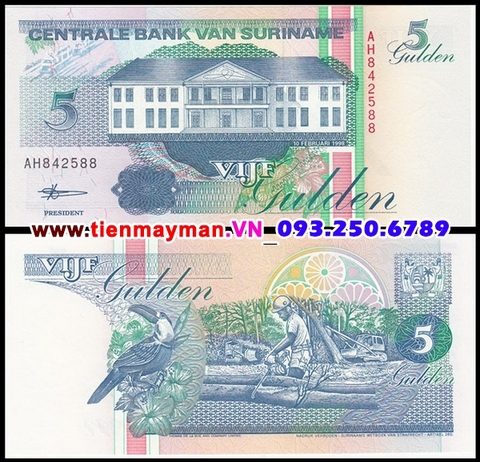 Surinam 5 Gulden 1998 UNC