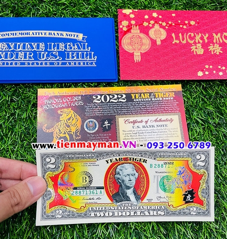 Tiền 2 USD hình hổ vàng 2022 VIỆT NAM