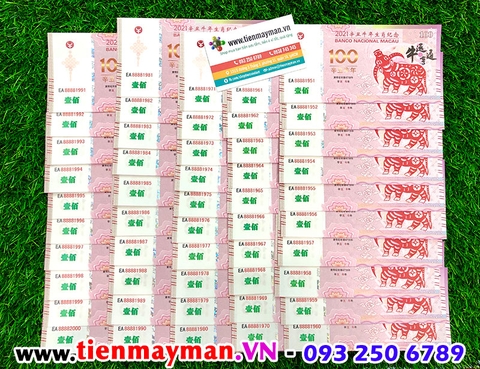 Tiền hình con trâu 100 Macao lưu niệm giá sỉ