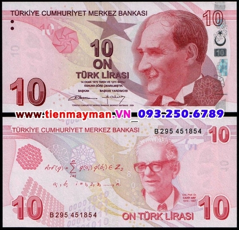 Turkey - Thổ Nhĩ Kỳ 10 Lira 2009 UNC