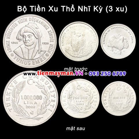 Bộ tiền xu Turkey 3 xu