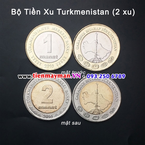 Bộ tiền xu Turkmenistan 2 xu