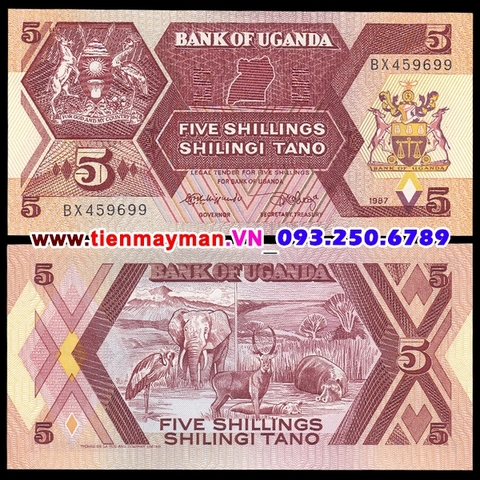 Uganda 5 Shilling 1987 UNC