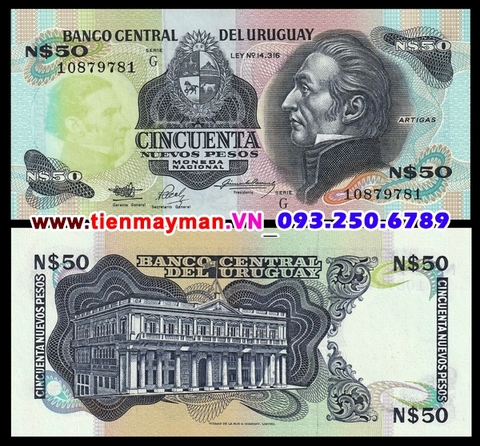 Uruguay 50 Nuevos Pesos 1989 UNC