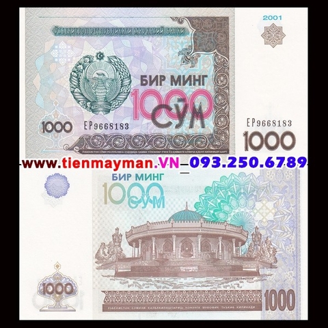 Uzbekistan 1000 Sum 2001 UNC