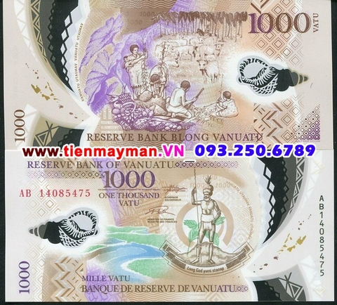 Vanuatu 1000 Vatu 2014 UNC polymer