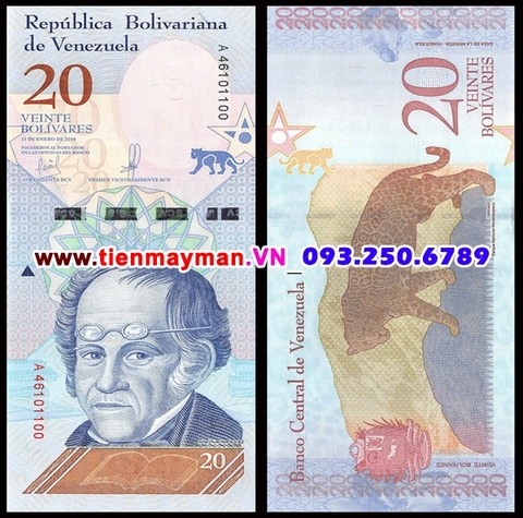 Venezuela 20 Bolivares 2018 UNC