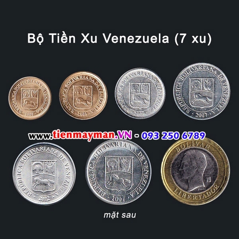 Bộ tiền xu Venezuela 7 xu