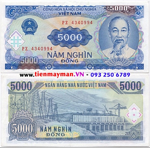 5000 Đồng 1991 P-108