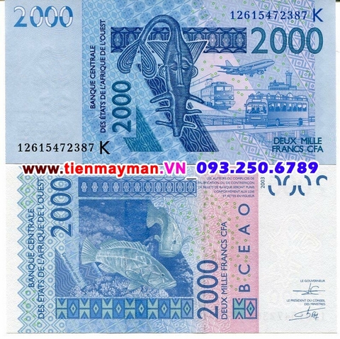 West African States - Khu vực Tây Phi 2000 Francs 2003 UNC