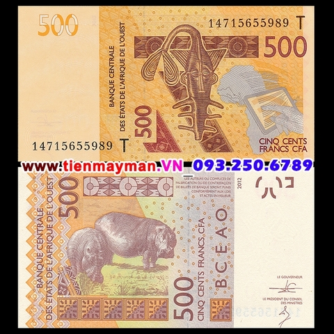 West African States - Khu vực Tây Phi 500 Francs 2012 UNC