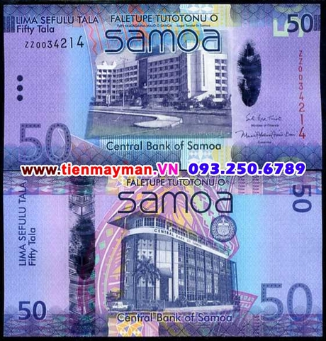 Western Samoa 50 Tala 2008 UNC hybrid