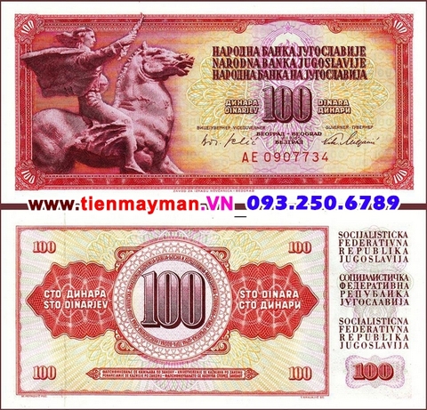 Yugoslavia - Nam Tư 100 Dinara 1986 UNC