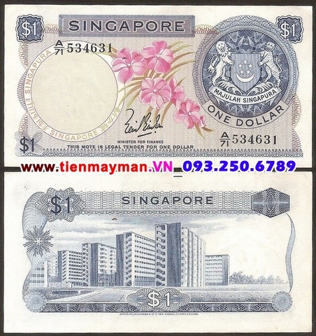 Singapore 1 Dollar 1967 UNC