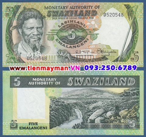 Swaziland 5 Lilangeni 1974 UNC