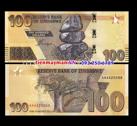 Zimbabwe 100 Dollar 2021 UNC