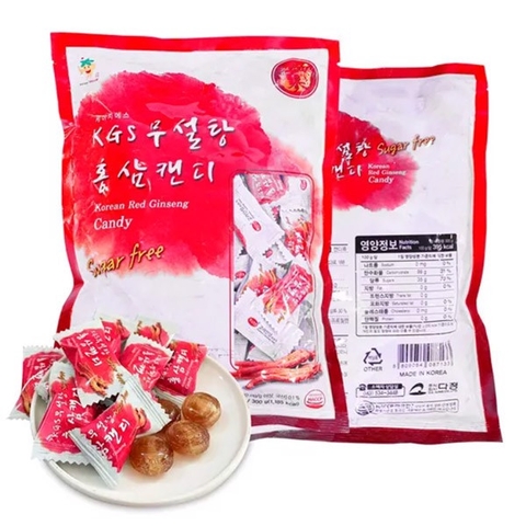 Kẹo Hồng sâm Không Đường KGS Hàn Quốc Gói 300g