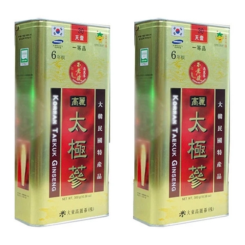 Thái Cực Sâm Củ Khô Hộp Thiếc Daedong 300g 30 củ