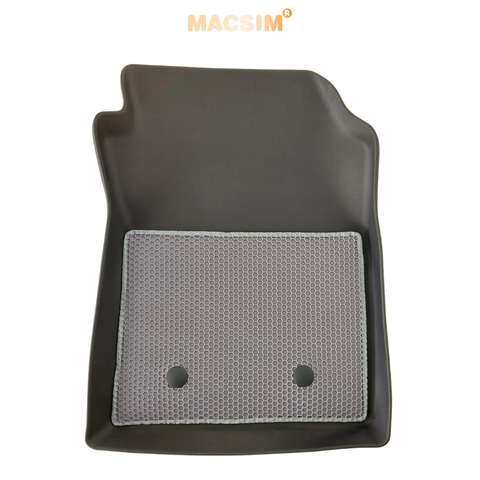 Thảm sd3 dạng lưới lục giác 2 lớp Honda BRV (màu ghi)  bề mặt cao su siêu sạch nhãn hiệu Macsim