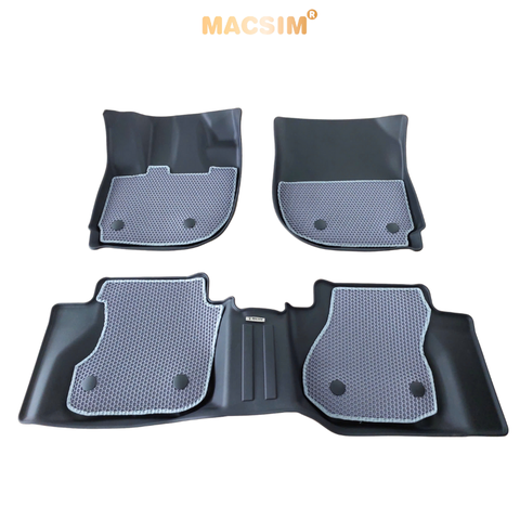 Thảm sd3 dạng lưới lục giác 2 lớp Honda City 2019+ (màu ghi)  bề mặt cao su siêu sạch nhãn hiệu Macsim