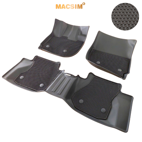 Thảm ô tô sd3 2 lớp dạng lưới lục giác Honda City 2019+ (màu đen) - bề mặt cao su siêu sạch - Macsim