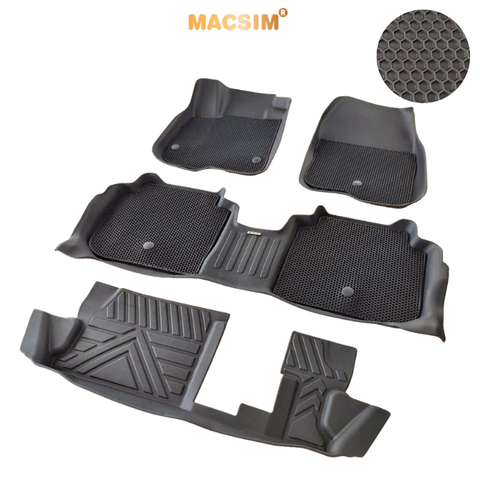 Thảm 2 lớp (sd3) dạng lưới lục giác cho Honda CRV 2023+ bề mặt cao su siêu sạch nhãn hiệu Macsim
