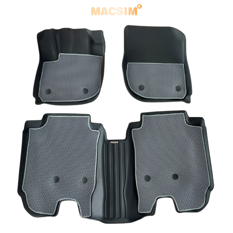 Thảm sd3 dạng lưới lục giác 2 lớp Honda HRV 2022+ (màu ghi)  bề mặt cao su siêu sạch nhãn hiệu Macsim