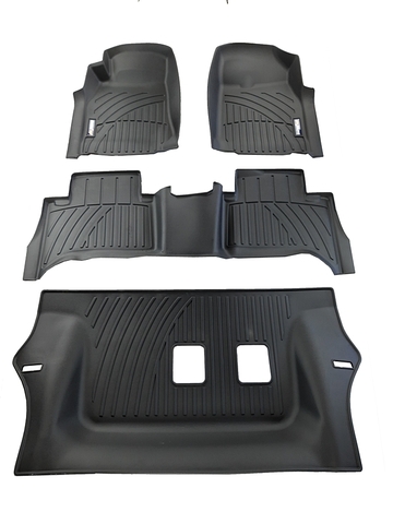 Thảm lót sàn xe ô tô Chevrolet TrailBlazer Nhãn hiệu Macsim chất liệu nhựa TPV cao cấp màu đen(FDW-012)