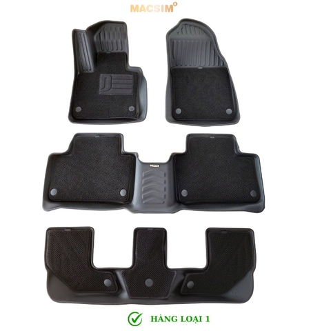 Thảm lót sàn ô tô 2 lớp cao cấp dành cho xe Volvo XC90 2012 - nay (qd) nhãn hiệu Macsim chất liệu TPE màu đen