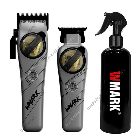 Combo WMARK NG-8613KIT Gray Chính Hãng | Tông đơ cắt + Tông viền