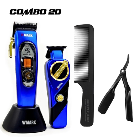 Combo 2D WMARK | Tông đơ pin NG-9004 + Tông viền NG-9213
