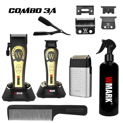 Combo 3A WMARK | Tông đơ pin NG-8030 + Tông viền NG-8230 + Cạo khô NG-998