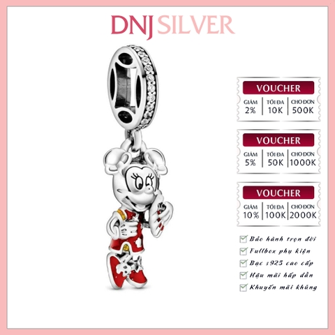 [Chính hãng] Charm bạc 925 cao cấp - Charm Disney Minnie Mouse Dangle thích hợp để mix vòng tay charm bạc cao cấp - DN598