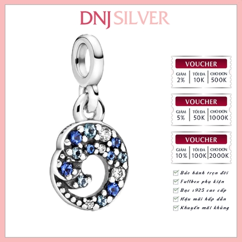 [Chính hãng] Charm bạc 925 cao cấp - Charm ME Blue Ocean Wave Mini Dangle thích hợp để mix vòng tay charm bạc cao cấp - DN677